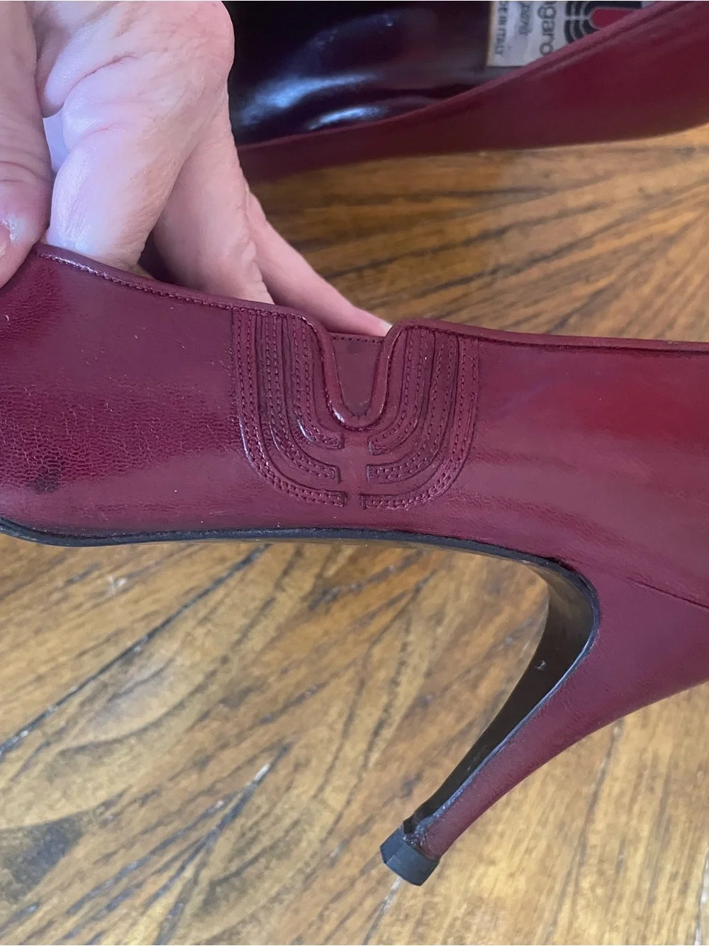 Vintage Emanuel Ungaro Red Pointed Leather Pumps